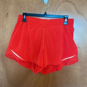 lululemon athletica Hotty Hot High-Rise Dark Red Athletic Shorts